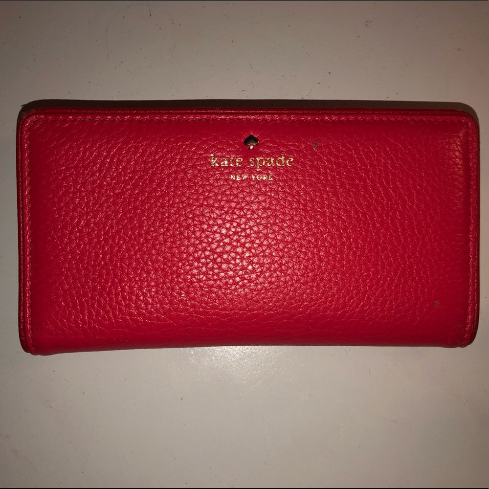 Kate Spade Red Bifold Wallet